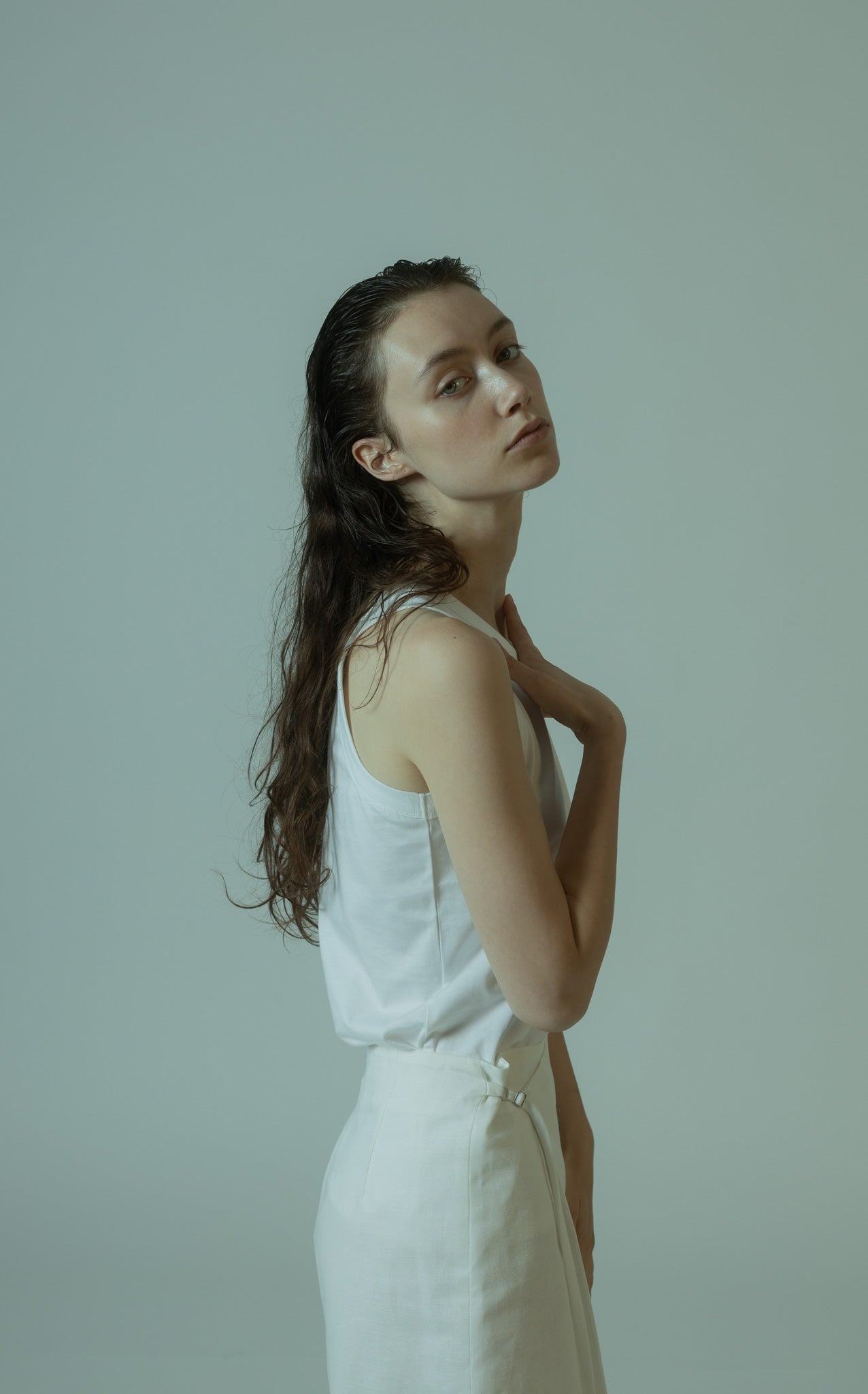 POSO Organic Cotton Tank - White