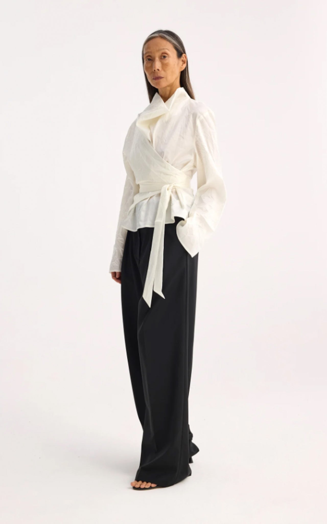 CRUSHED Satin Top - Cream