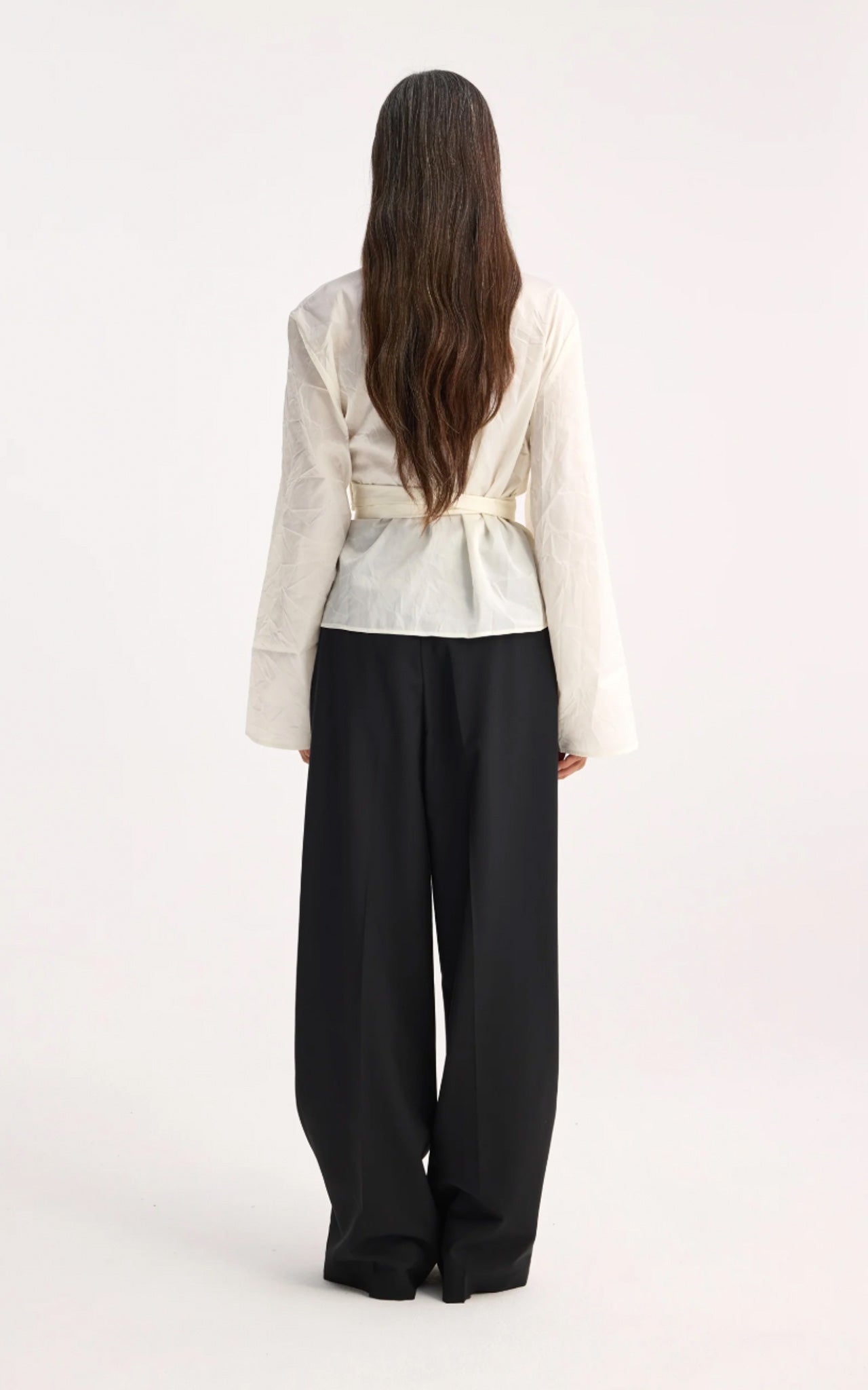 CRUSHED Satin Top - Cream