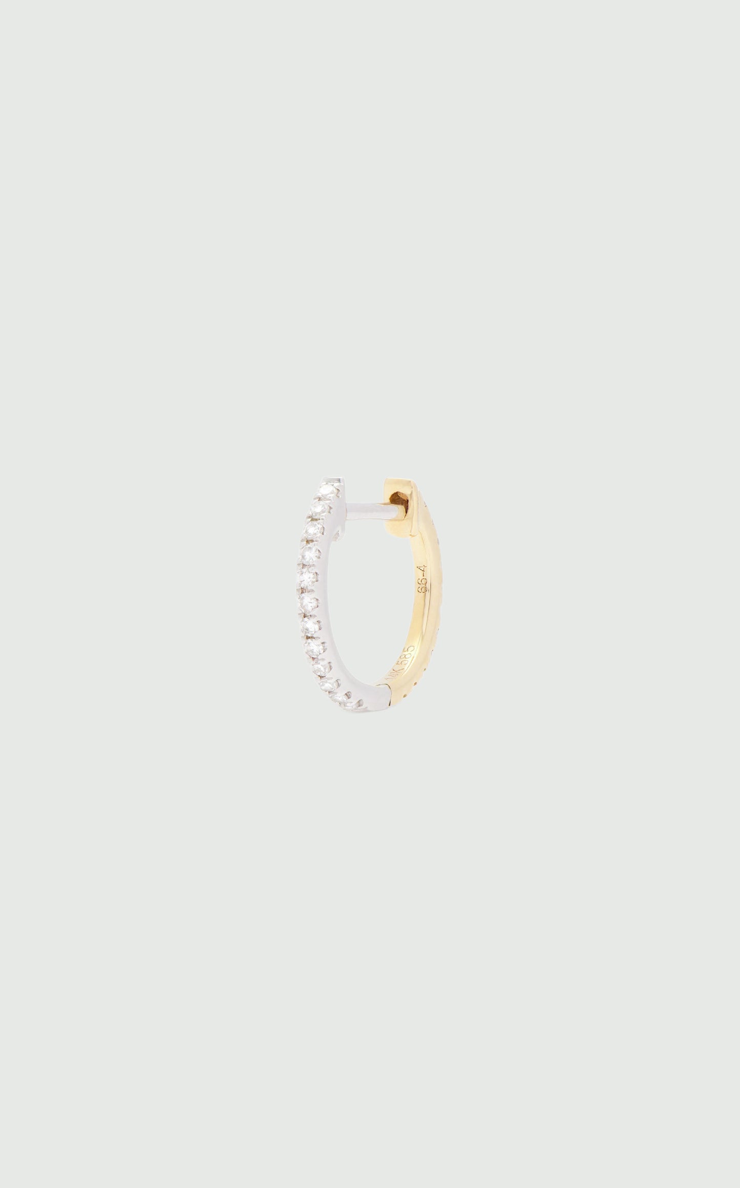 White & Yellow Gold 9mm Hoop