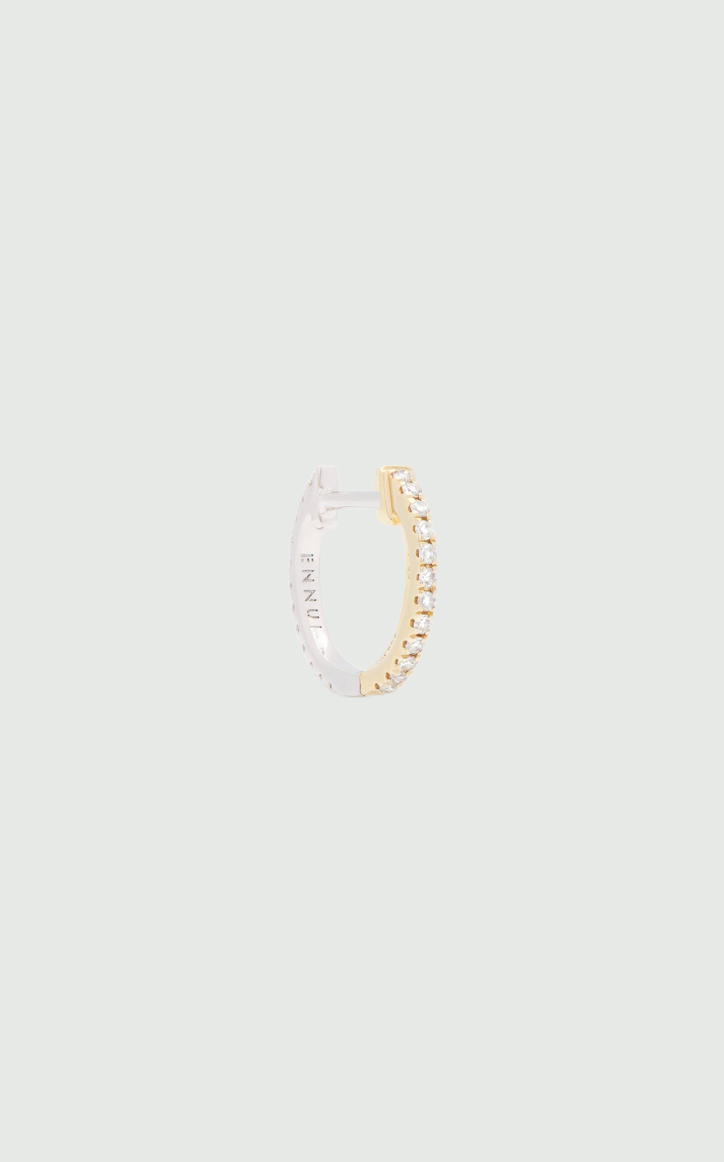 White & Yellow Gold 9mm Hoop