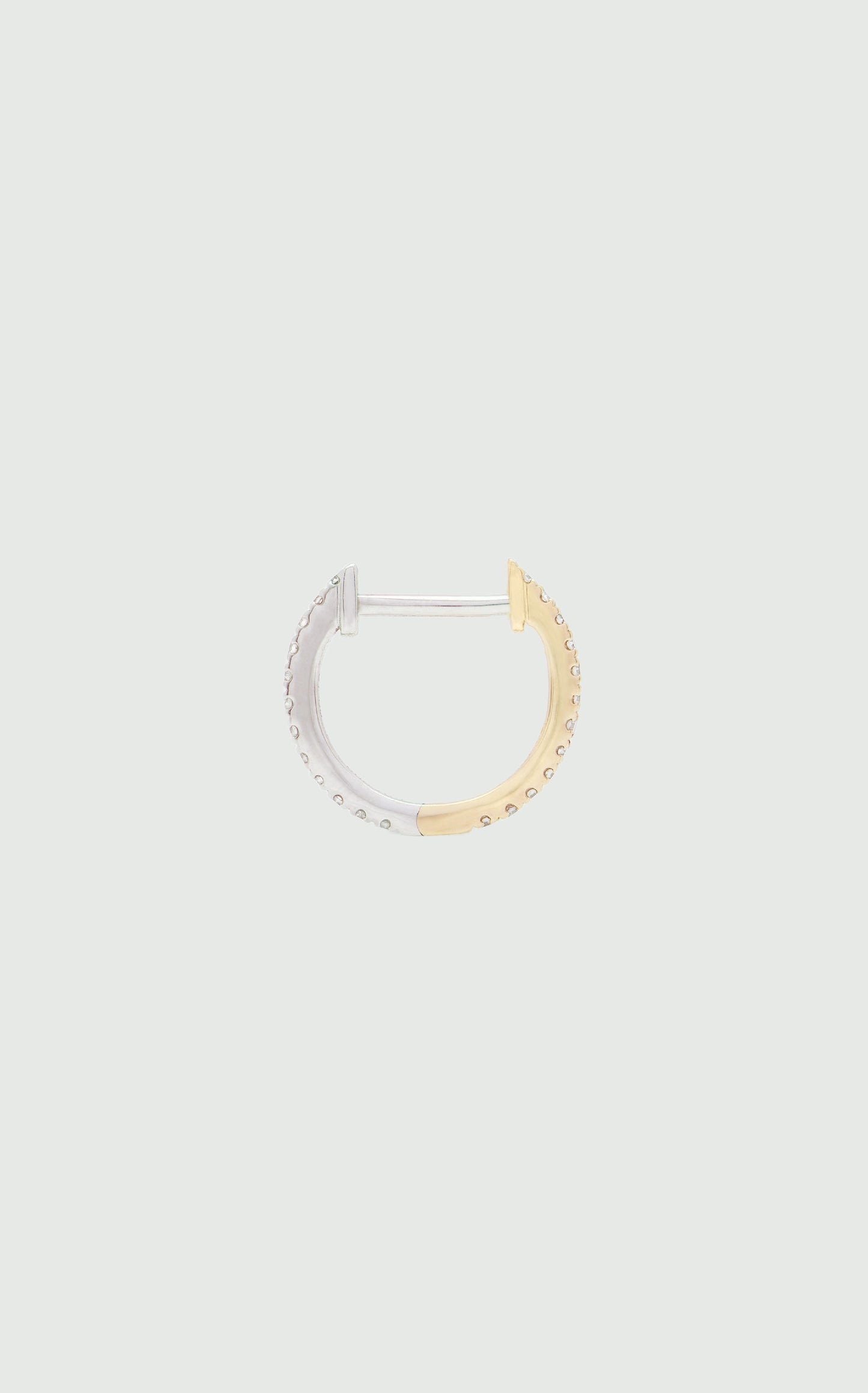 White & Yellow Gold 9mm Hoop