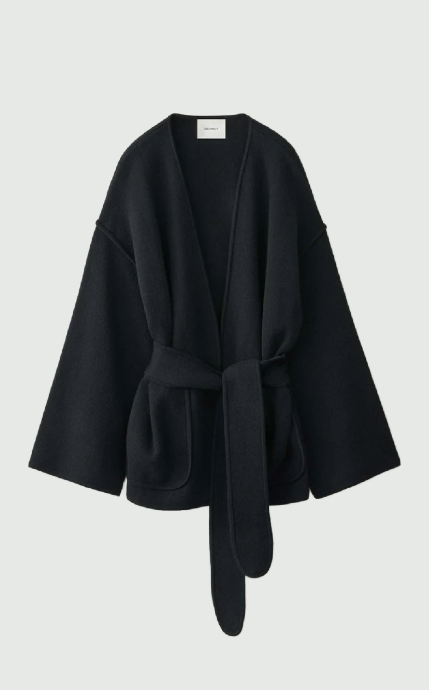 FIORA Cardigan Coat - Black