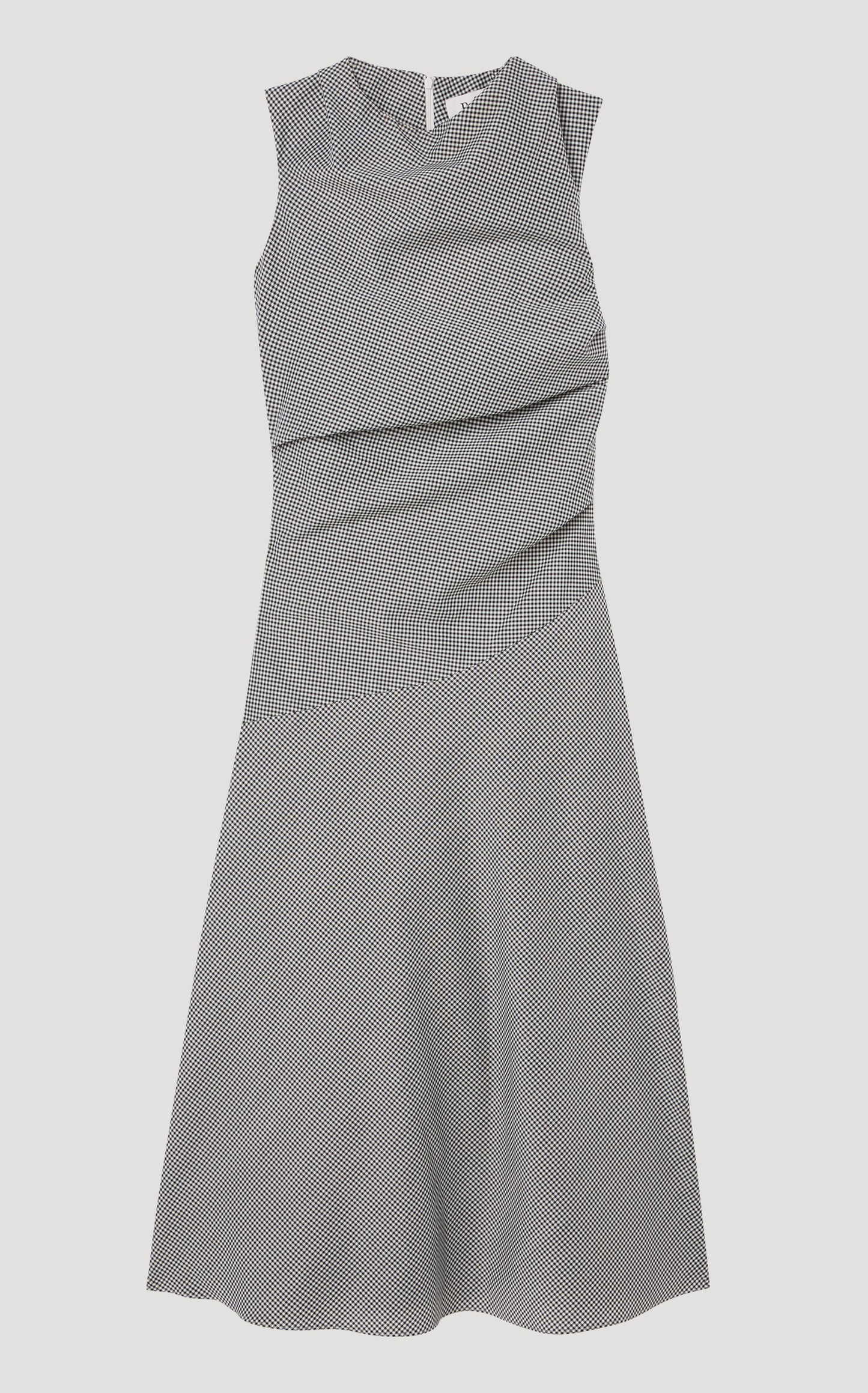 Sleeveless TWISTED Mini-Check Dress