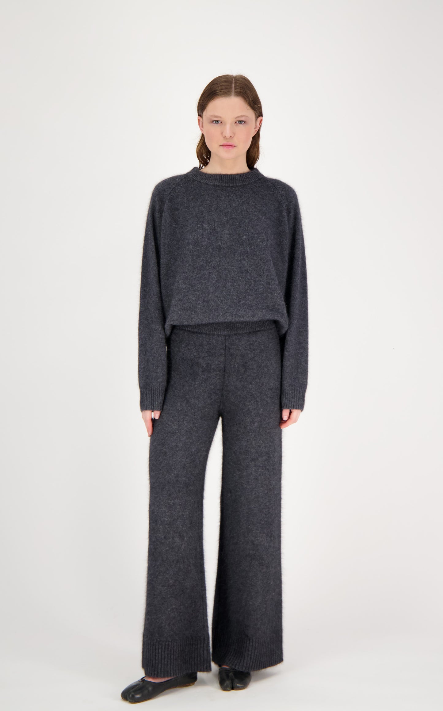 LEXIE Straight Pants - Charcoal