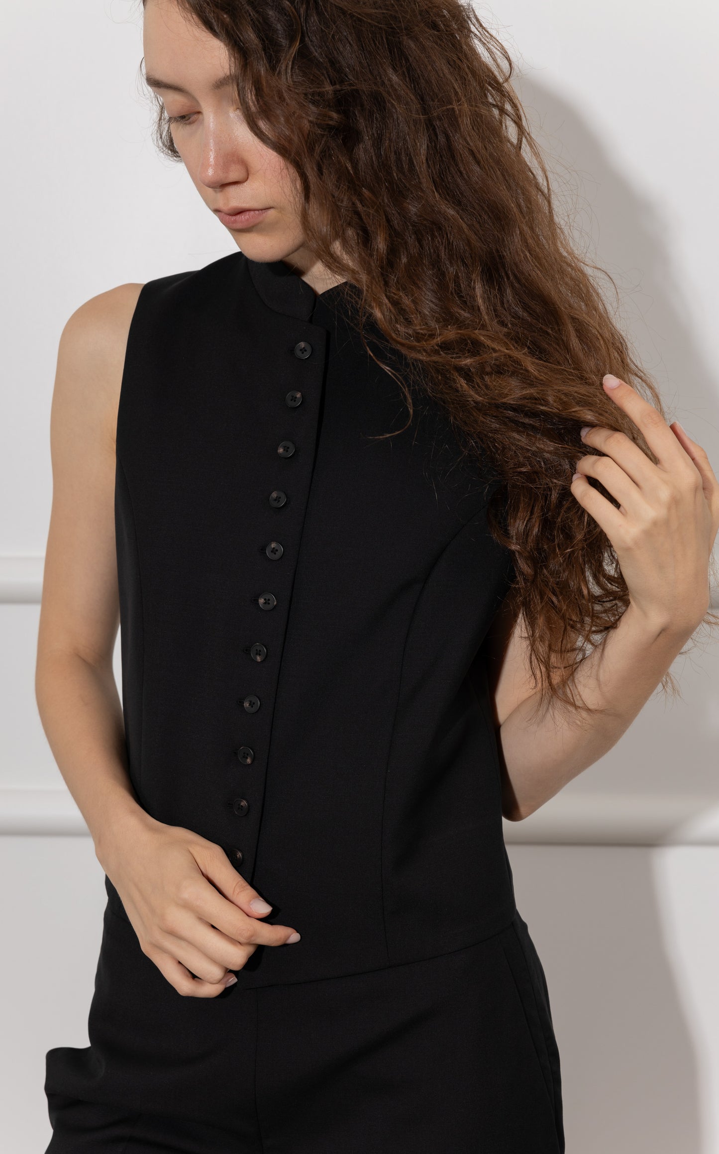 STAND Collar Buttoned Waistcoat