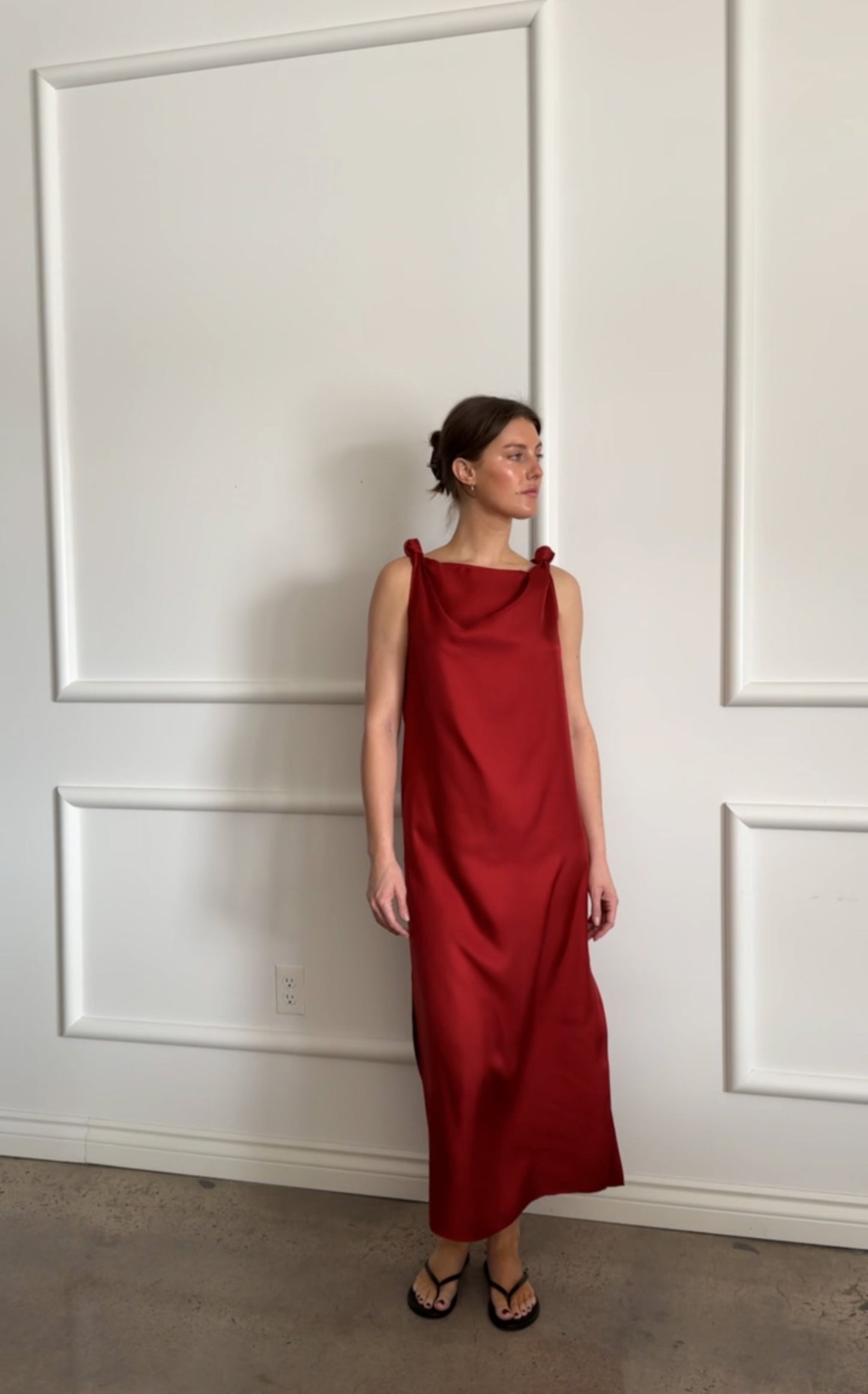 MOUN Draped Sleeveless Dress