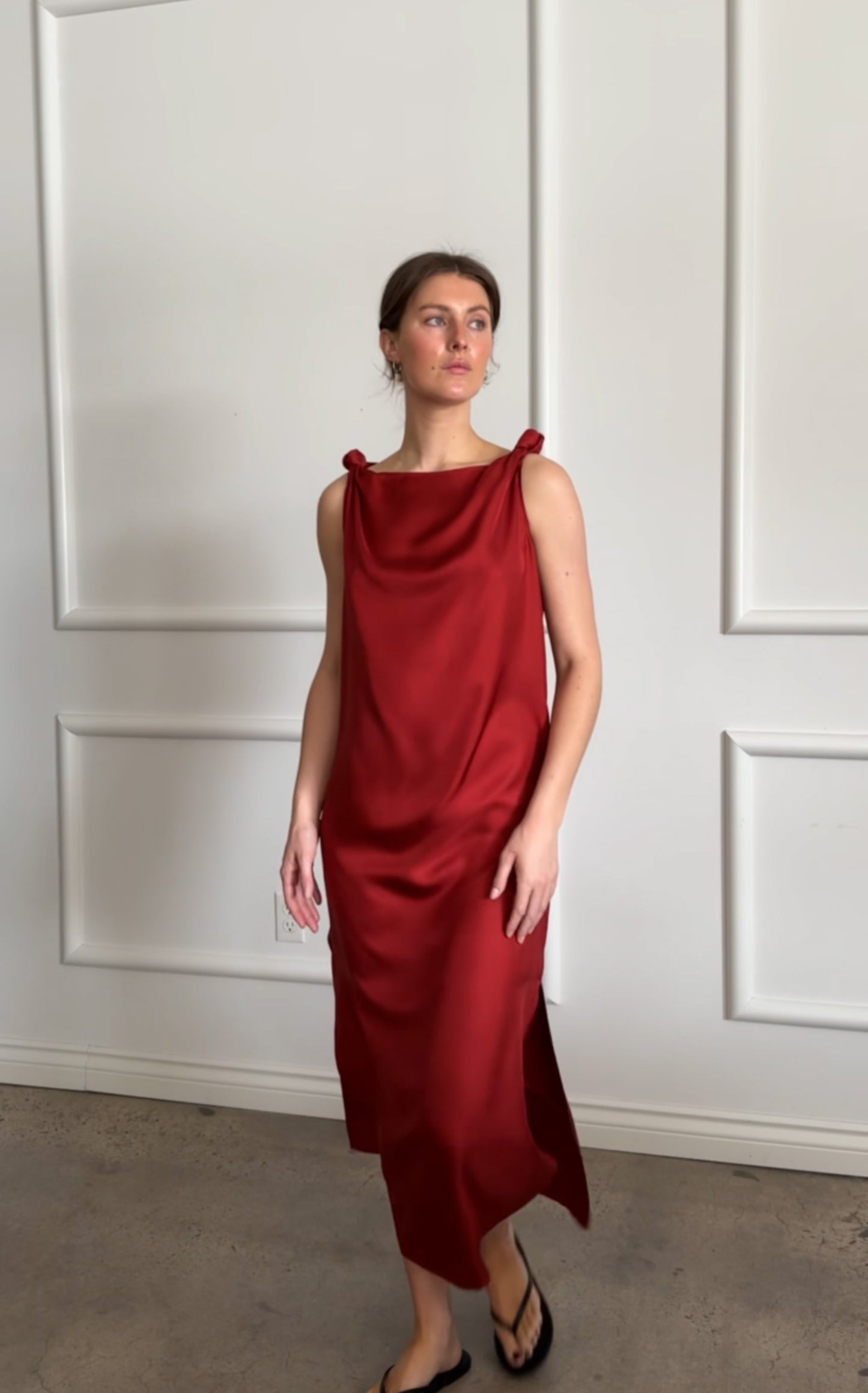 MOUN Draped Sleeveless Dress