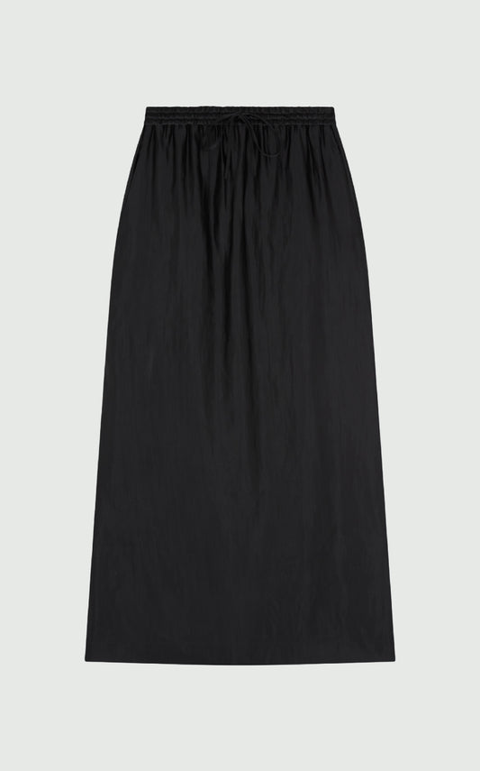 LIAM Elastic Waistband Skirt - Black