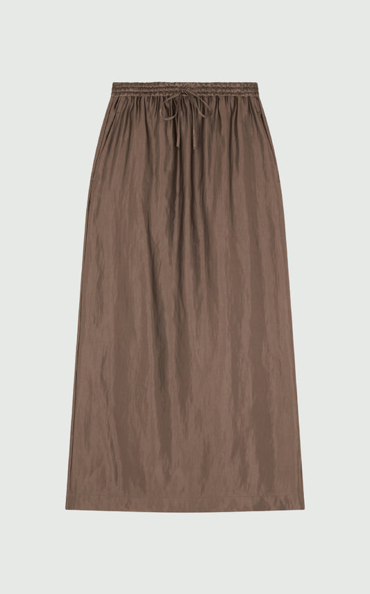 LIAM Waistband Skirt - Deep Taupe