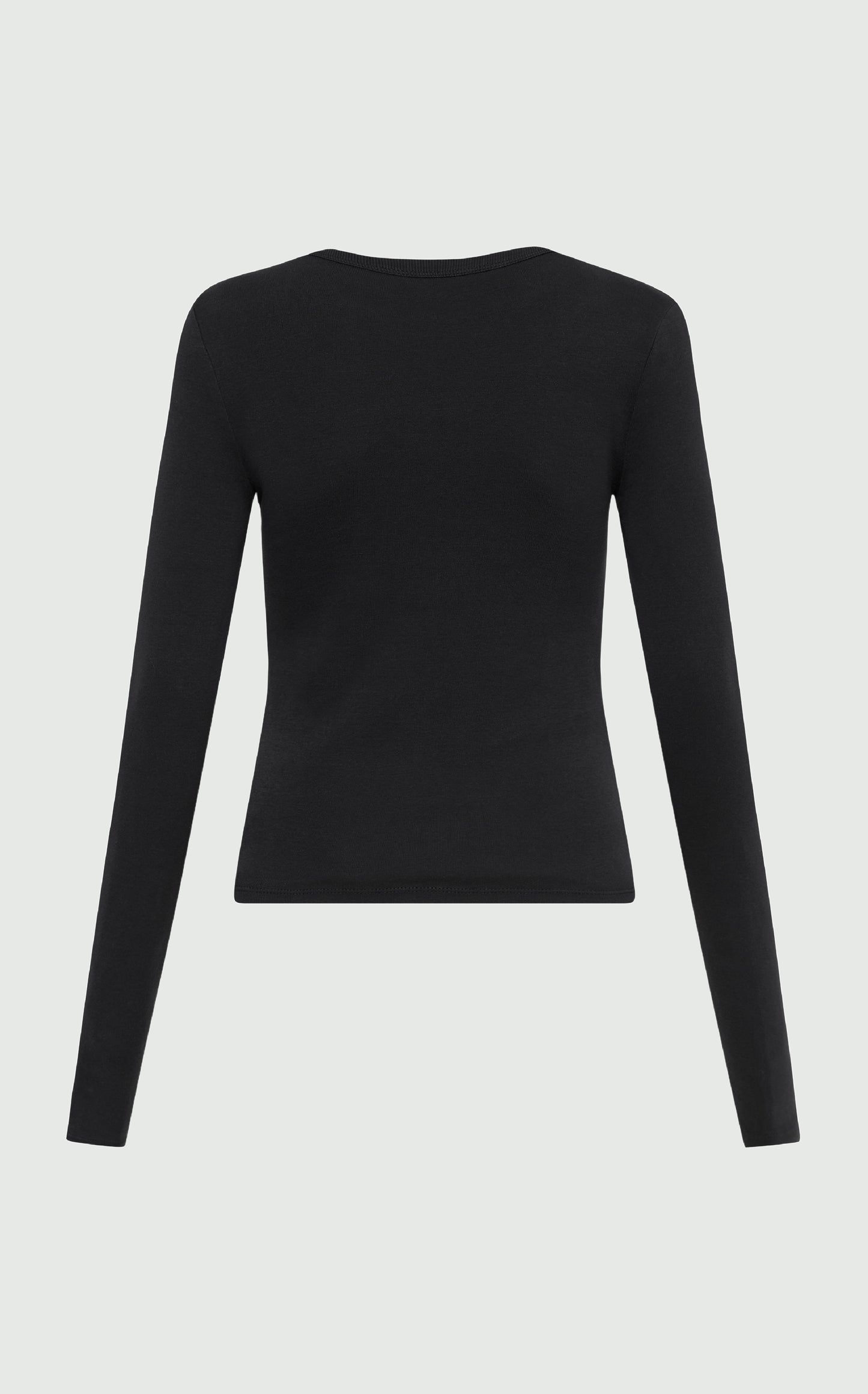 Black ORGANIC Cotton Long Sleeve Top