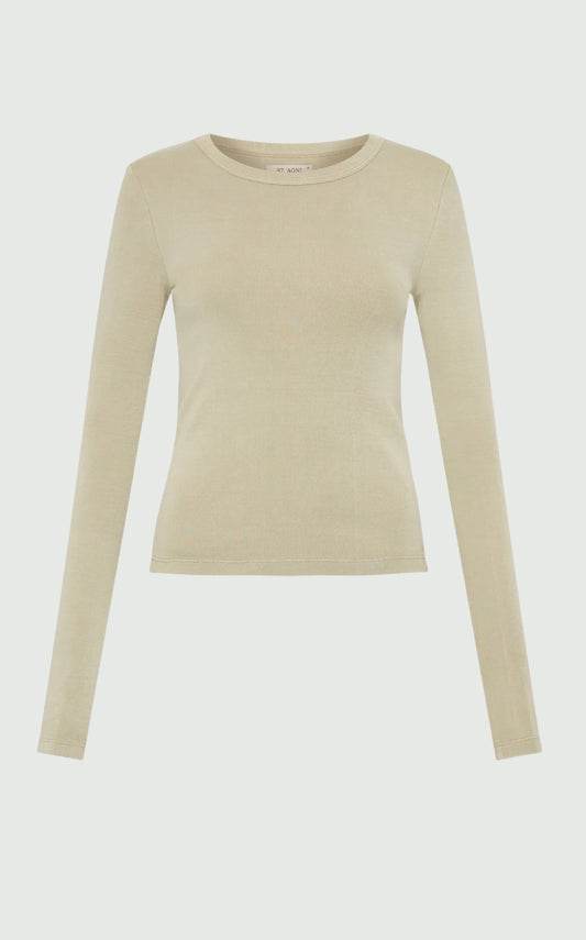 Moss Grey ORGANIC Cotton Long Sleeve Top