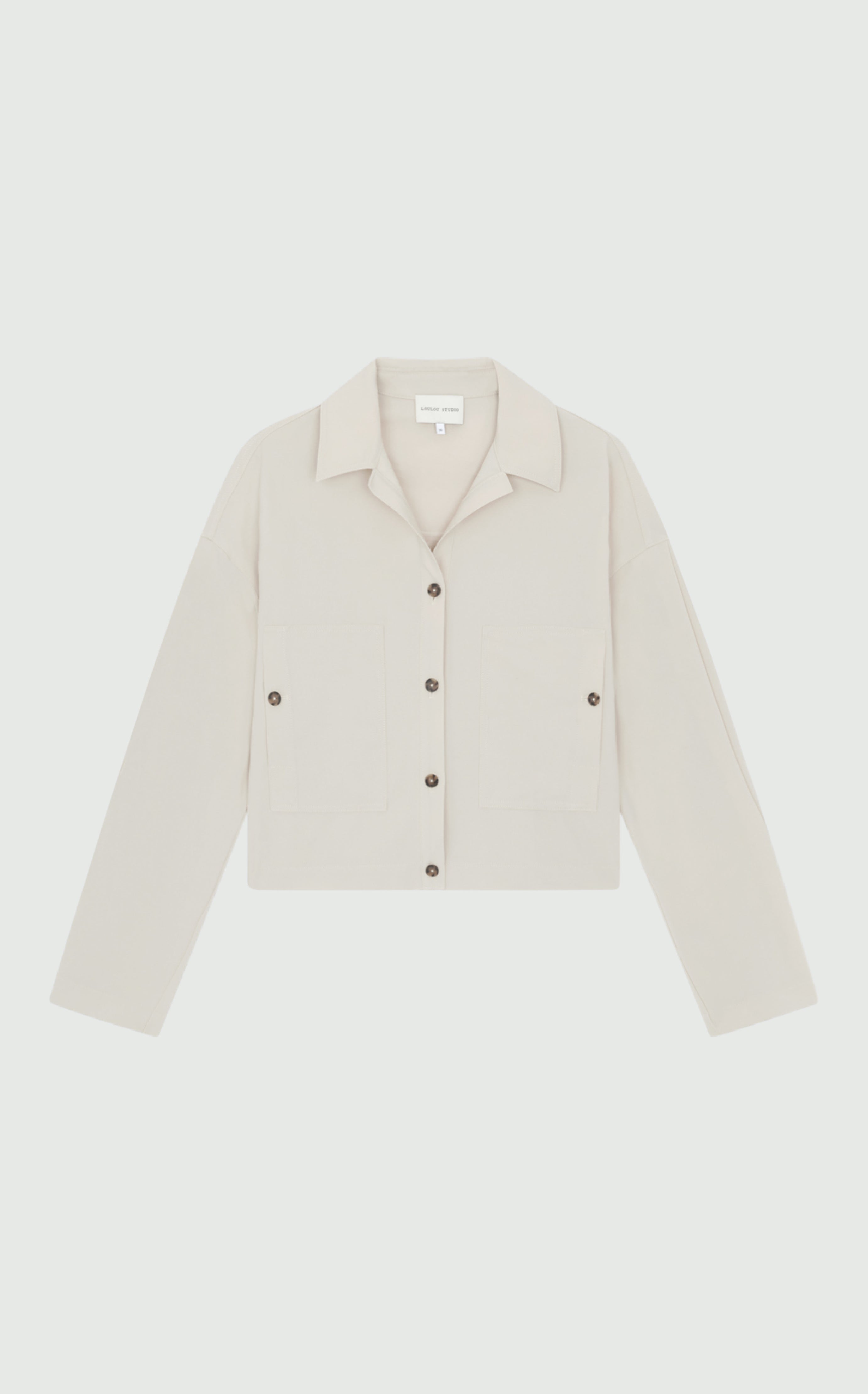 LOULOU STUDIO ベージュ オーバーサイズ シャツ M