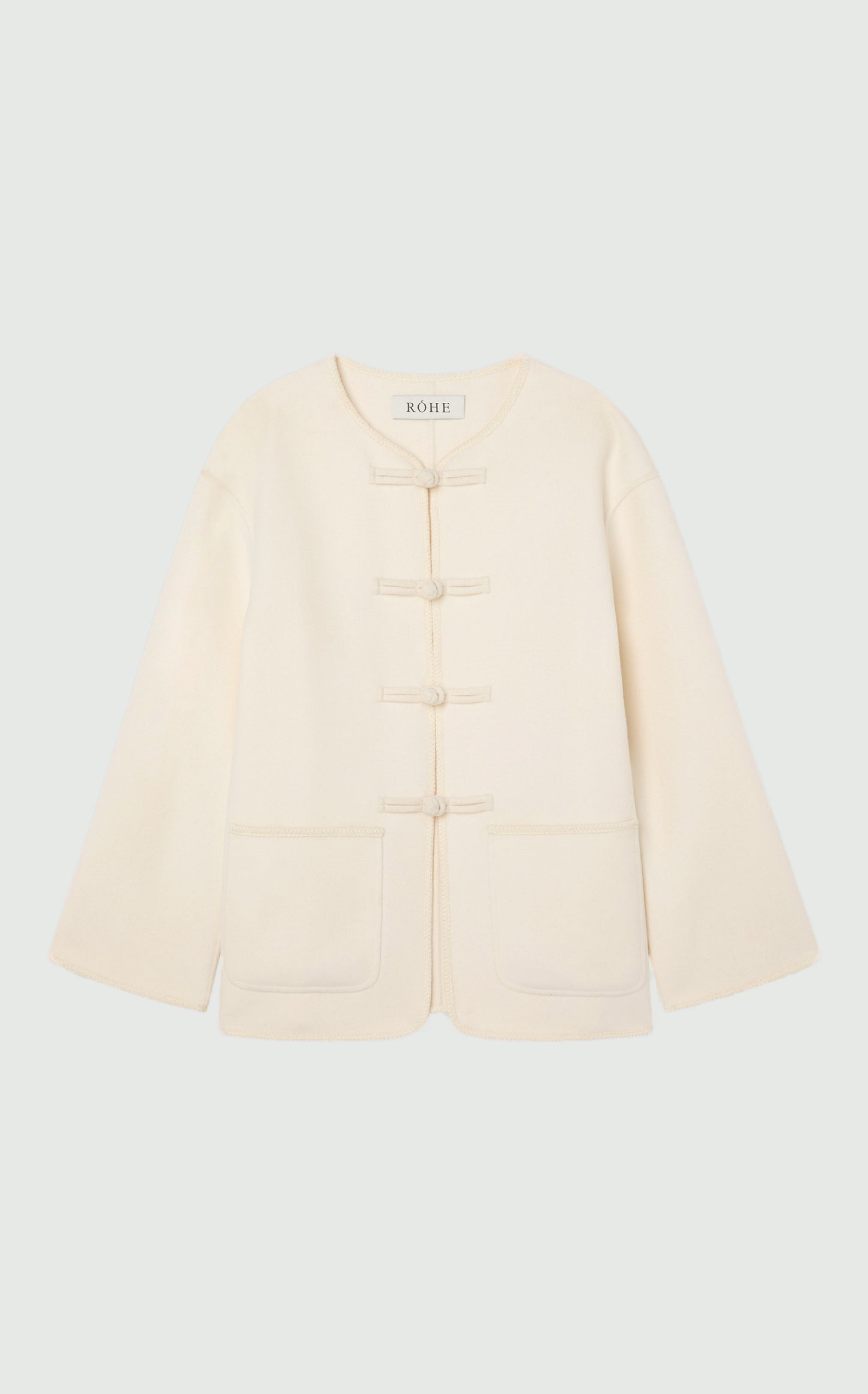 MANDARIN Double-Faced Wool Jacket - Off White