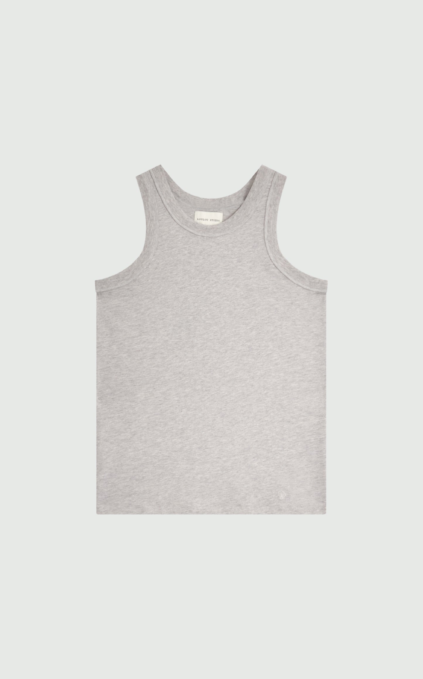 POSO Organic Cotton Tank - Grey Melange