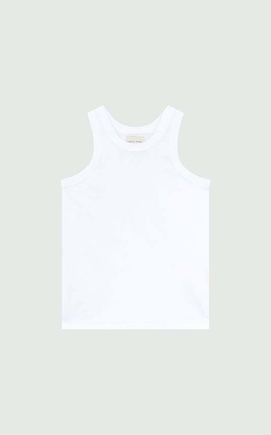 POSO Organic Cotton Tank - White