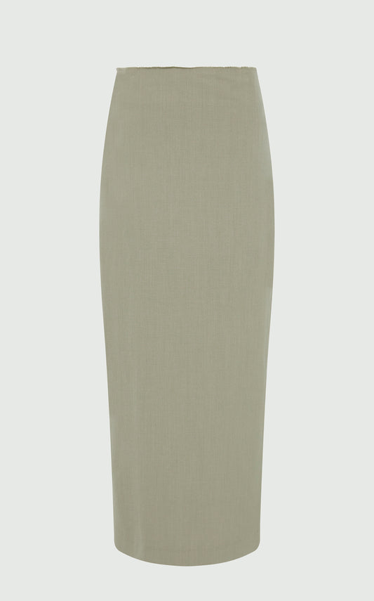 RAW Edge Column Maxi Skirt