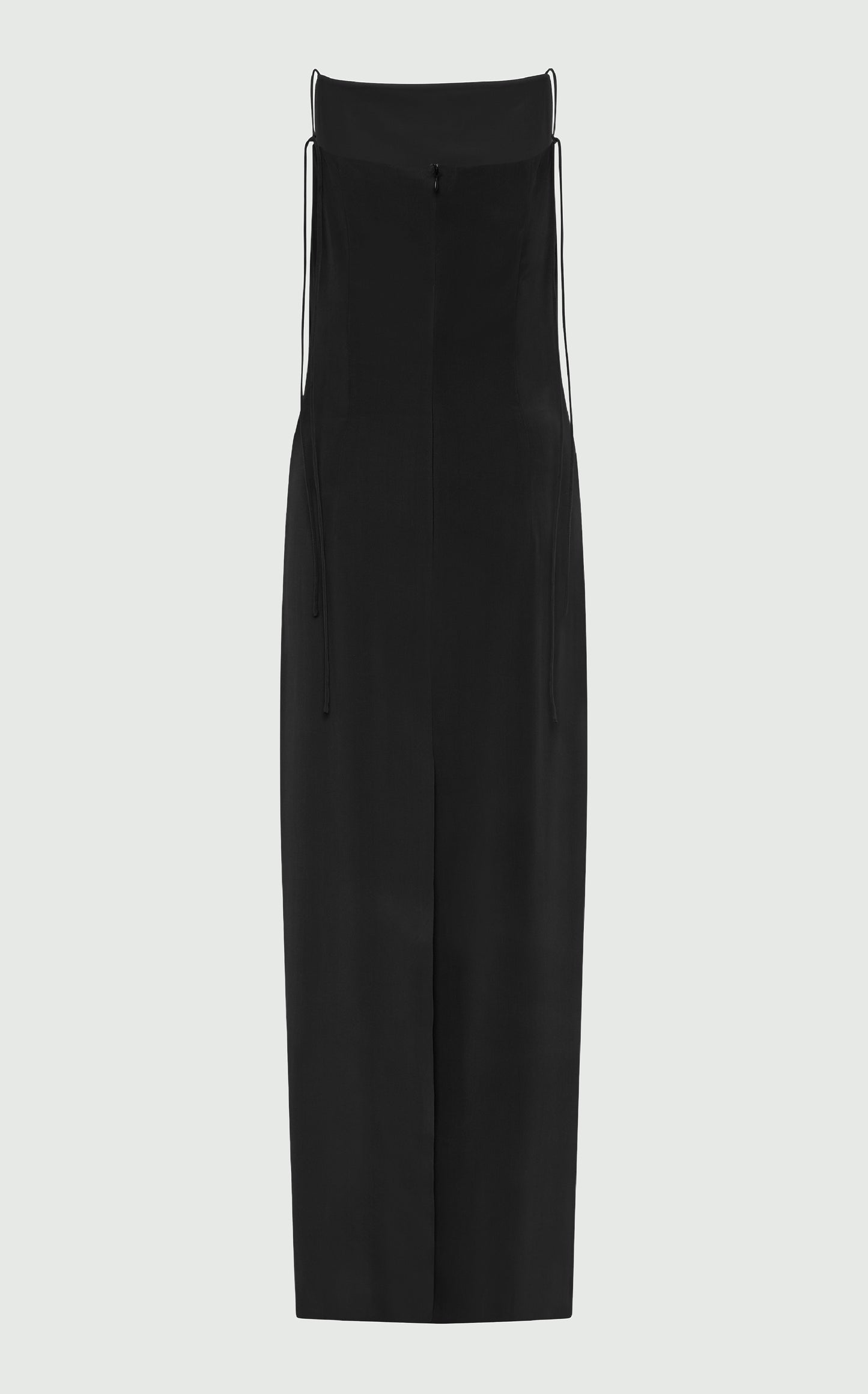 Black Silk TUCK Dress